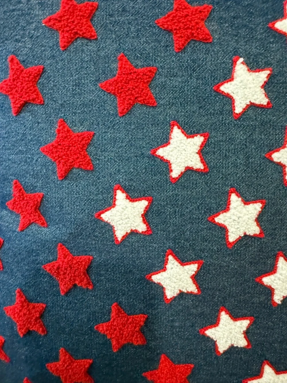 Dillards Cremieux Navy Star Pattern Accent Pillow - Red & White, Blue Stars